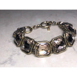 CHLOE + ISABEL Vintage-Inspired Smoky Crystal Link Bracelet - B009