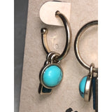 CHLOE + ISABEL Turquoise Charm Hoop Earrings - E033