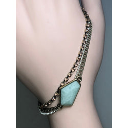 CHLOE + ISABEL multi-chain amazonite geo stone bracelet - B045