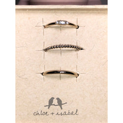 CHLOE & ISABEL petite baguette ring set -R191CLSG