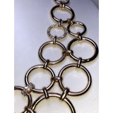 CHLOE + ISABEL gold link statement necklace with crystal accents - N163