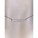 Chloe + Isabel silver pavé bar necklace - N169