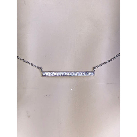 Chloe + Isabel silver pavé bar necklace - N169