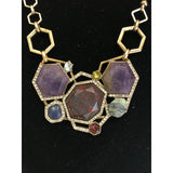 CHLOE + ISABEL geometric multi-stone statement necklace - N171