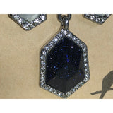 CHLOE + ISABEL geometric drop earrings with crystal & stone accents - E089