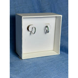 CHLOE + ISABEL silver huggie hoop earrings with green crystals - E556GRRH