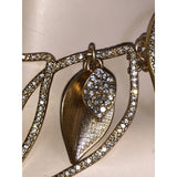 CHLOE & ISABEL gilded leaf elegance statement necklace -N003