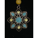 CHLOE + ISABEL boho statement necklace with floral medallion - N081