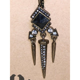 CHLOE + ISABEL Geometric Crystal Spike Drop Earrings - E066
