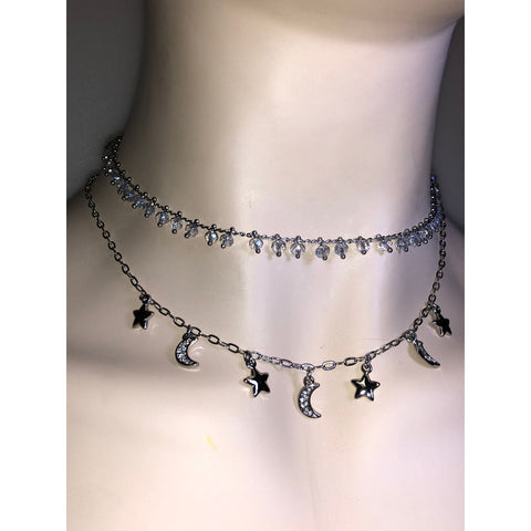 CHLOE + ISABEL celestial dreams layered choker necklace - N125