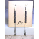 CHLOE + ISABEL Silver-Tone Beaded Chain Drop Earrings - E069