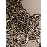 CHLOE + ISABEL filigree lace crystal statement necklace - N118