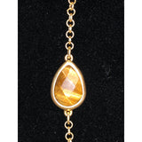 CHLOE + ISABEL multi-stone gold station necklace - N017