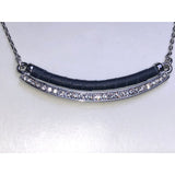 CHLOE + ISABEL urban edge leather + crystal bar necklace - N041