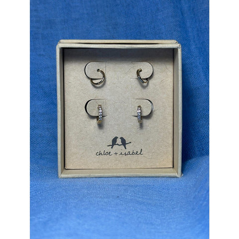 CHLOE + ISABEL mini hoop earring set - E523CLSG