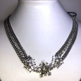 CHLOE + ISABEL Frosted Crystal Cascade Collar Necklace - H012
