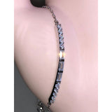 CHLOE + ISABEL silver baguette brilliant cut sparkle bar bracelet - B076