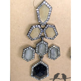 CHLOE + ISABEL geometric drop earrings with crystal & stone accents - E089