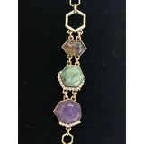 CHLOE + ISABEL geometric multi-stone statement necklace - N171