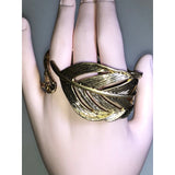 CHLOE + ISABEL golden drift feather cuff bracelet - B004