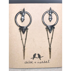 CHLOE + ISABEL art deco geo drop earrings - E063