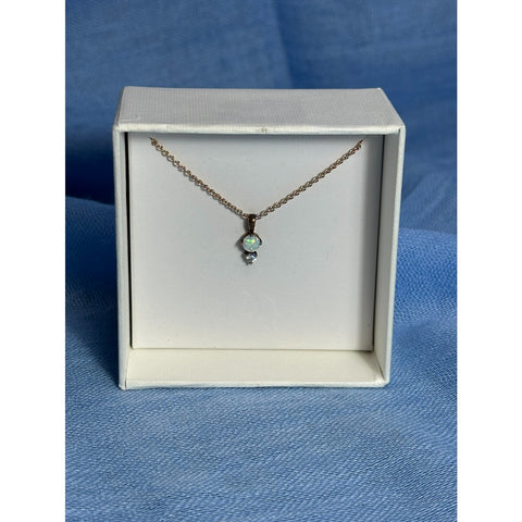 CHLOE + ISABEL Rose Gold Opal Pendant Necklace - N687CLRG