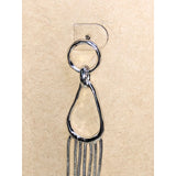 CHLOE + ISABEL silver teardrop fringe statement earrings - E049