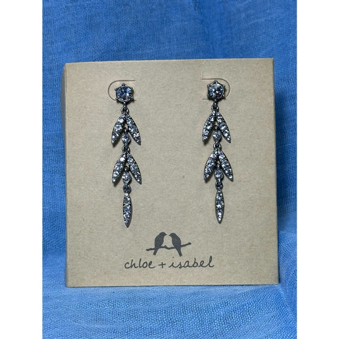CHLOE + ISABEL Crystal Leaf Drop Earrings - E389SCL