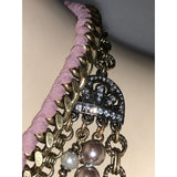 CHLOE + ISABEL vintage regency pearl n crystal multi-layer statement necklace - N128