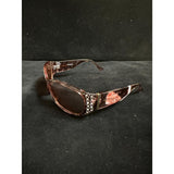 Bebe Women’s Rectangular Sunglasses – Brown Gradient with Rhinestone Accents – 100% UV Protection (NWT)