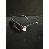 Bebe Women’s Oversized Shield Sunglasses – Gold Metal Frame with Rhinestone Accents – 100% UV Protection (NWT)