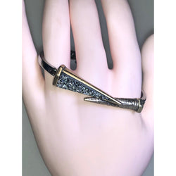 Chloe + Isabel Silver & Gold Sparkly Cuff Bracelet-B085