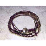 CHLOE & ISABEL Beaded Purple & Gold Wrap Bracelet - B048