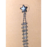 CHLOE + ISABEL star drop earrings with crystal chain & midnight accent - E054