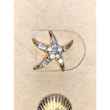 CHLOE + ISABEL coastal starfish n shell stud earring set - E030