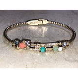 Chloe + Isabel Gold Bangle Bracelet W/ Crystals - B432MBG