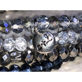 Chloe & Isabel Crystal Beaded Stretch Bracelet Set – Silver & Black - B084