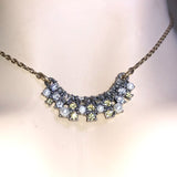 CHLOE + ISABEL champagne pearl & crystal fan necklace - N132