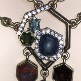 CHLOE + ISABEL midnight mosaic geo statement necklace - N177