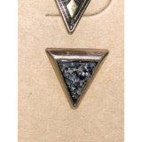 CHLOE + ISABEL pavé n druzy triangle stud earring set - E061