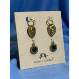 CHLOE + ISABEL Gold Interchangeable Green Gemstone Earrings - E538GRG