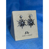 CHLOE + ISABEL silver pavé sunburst drops - E386SCL