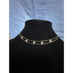 CHLOE + ISABEL double strand pavé circle choker - N054