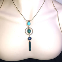 CHLOE + ISABEL tranquil elements y-drop gemstone necklace - N151