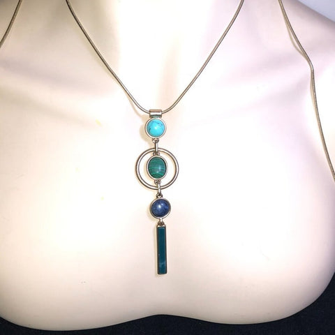 CHLOE + ISABEL tranquil elements y-drop gemstone necklace - N151