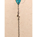 CHLOE + ISABEL turquoise & crystal mismatched chain drop earrings - E075