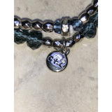 CHLOE + ISABEL navy beaded stretch bracelet - B052