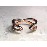 CHLOE + ISABEL sparkling rose open ring-R018