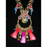 CHLOE + ISABEL fiesta parrot tassel statement necklace - N215