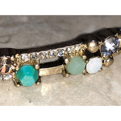 Chloe + Isabel Gold Bangle Bracelet W/ Crystals - B432MBG